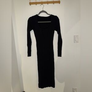 Elegant Black Long Sleeve Dress